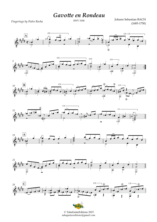 Gavotte en Rondeau BWV 1006a